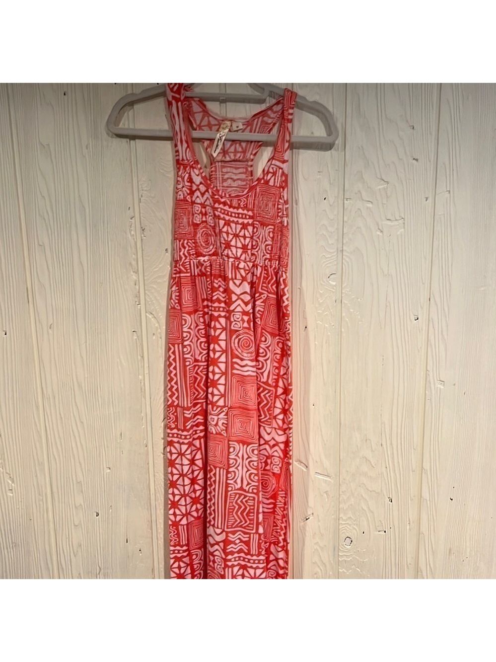 Feathers Maxi Dress Medium Racer Back